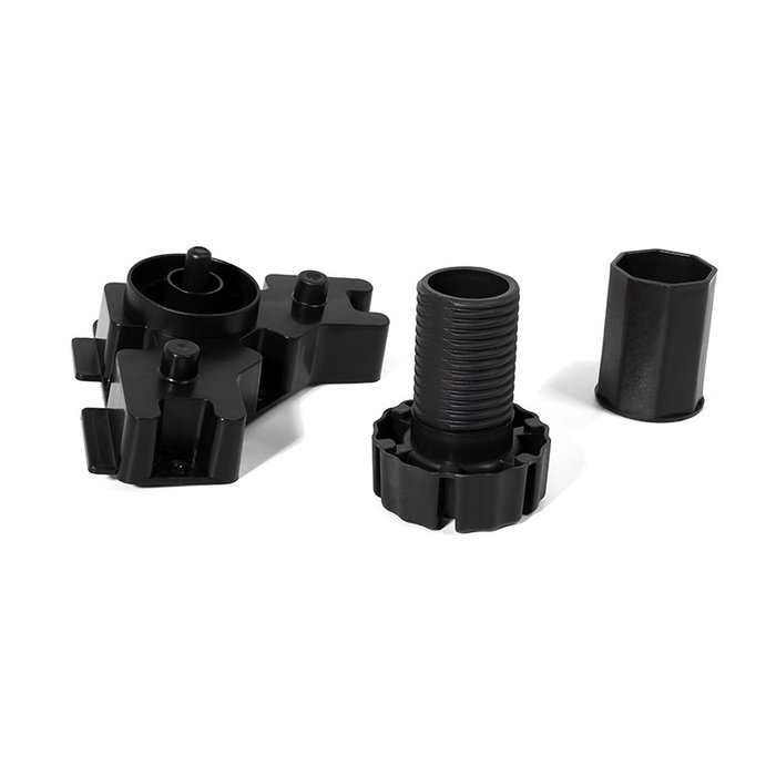 JUYPAL Pata Cocina Octo+ Regulable 85-110 Negro Con Triangulo Extensión 80-110 (Set de 4)