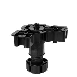 JUYPAL Pied de cuisine réglable OCTO+ 80-110 mm, Noir mat, Lot de 4