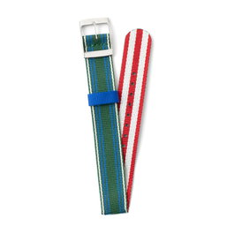 Timex Correa Multicolore Vert-Bleu 18mm