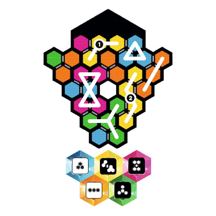 Lúdilo Jeu de Société Bataille de Génies : Gemas 803195 - Jeu de Dés et de Placement - 10 794 Combinaisons - À partir de 8 ans