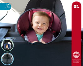 KioKids Miroir de Rétroviseur Arrière pour Contre-sens Noir