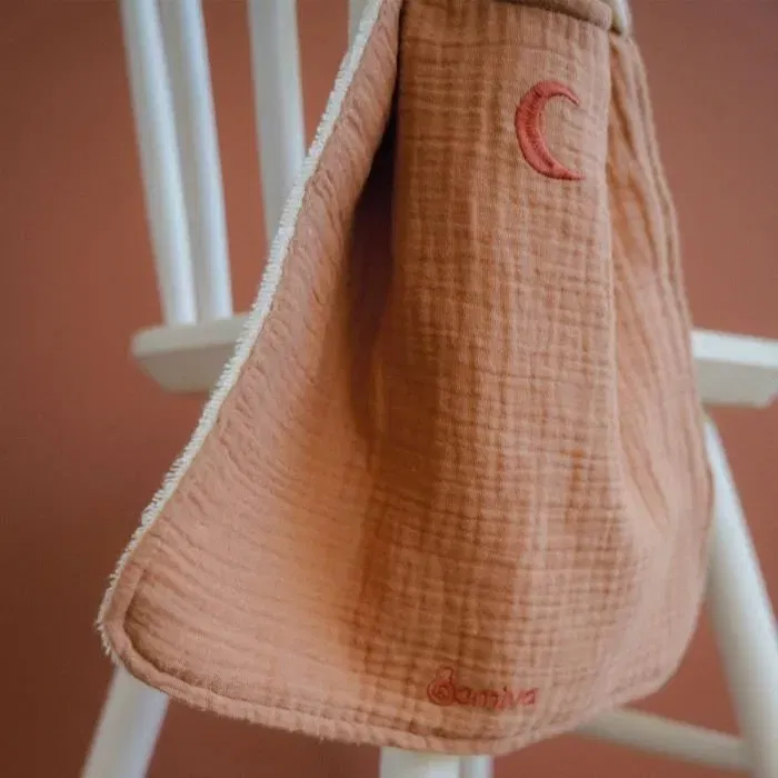 Domiva - Lot de 2 bavoirs pour bébé à encolure américaine, imprimé Savane, Coton doux et absorbant - Collection HONEY MOON