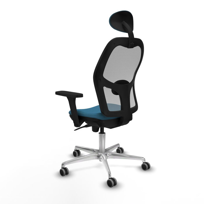 Piqueras y Crespo Chaise de Bureau avec Appui-tête 3D086G1 Gris Vert pétrole Piqueras y Crespo Chaise de Bureau avec Appui-tête 3D086G1 Gris Vert pétrole