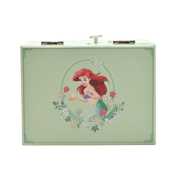 WIDDOP & CO - Joyau musical Ariel Disney Princesse - Boîte à bijoux avec tiroir et mélodie - Motif floral