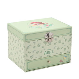 WIDDOP & CO - Joyau musical Ariel Disney Princesse - Boîte à bijoux avec tiroir et mélodie - Motif floral