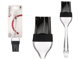 Kinvara Pinceau Silicone Cuisine Transparent Noir 22x1.5x5 cm (Set de 12)