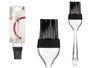 Kinvara Pinceau Silicone Cuisine Transparent Noir 22x1.5x5 cm (Set de 12)