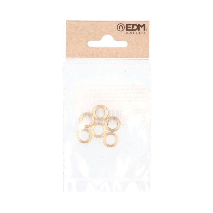 Edm Ov02 Ovalillo Pernio Laiton Fini Laiton 12x12x1.5 mm 6 Pièces Blister