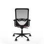 Chaise Zulema Synchro 3 positions tissu Rose Maille Blanc Base en nylon noir Accoudoir 2D Sans appui-tête Roulettes 65mm nylon