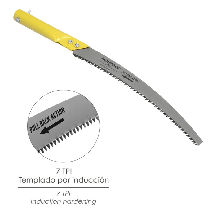 WOLFPACK LINEA PROFESIONAL Serrucho de poda courbe pour perche JP330mm WOLFPACK LINEA PROFESIONAL Serrucho de poda courbe pour perche JP330mm