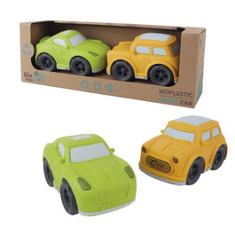TACHAN Pack de deux voitures Eco Ferrari et Mini en paille de blé