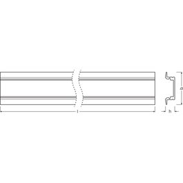 Ledvance Profil Plat pour Rubans LED PF03/UW/25X7/12/1 1M Gris