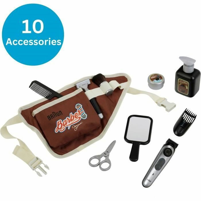 Klein Ceinture de barbier avec tondeuse électronique et accessoires sous licence Braun