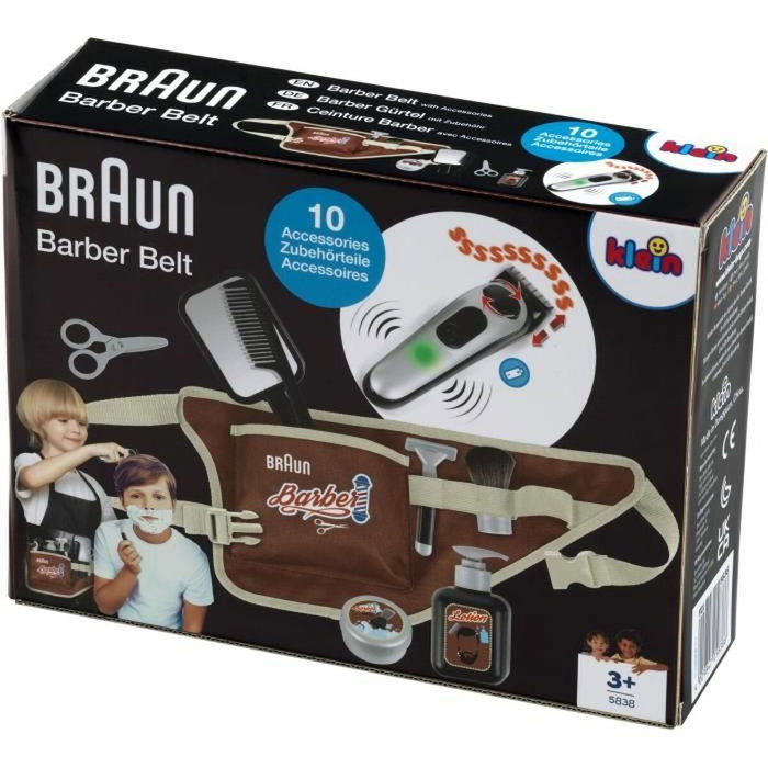 Klein Ceinture de barbier avec tondeuse électronique et accessoires sous licence Braun