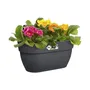 ELHO Balconnière rectangulaire Vibia Campana Easy Hanger M Noir avec réserve d'eau - 5,8 L - L 24.1 * l 36 * H 26.5 cm - Pour herbes et fleurs