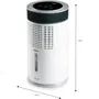 DOMO DO159A Refroidisseur d'air, ventilateur et humidificateur multifonctions avec télécommande, oscillation, minuterie, 3 vitesses - 61 dB - 9.6 W - 2.5 kg - Blanc et noir