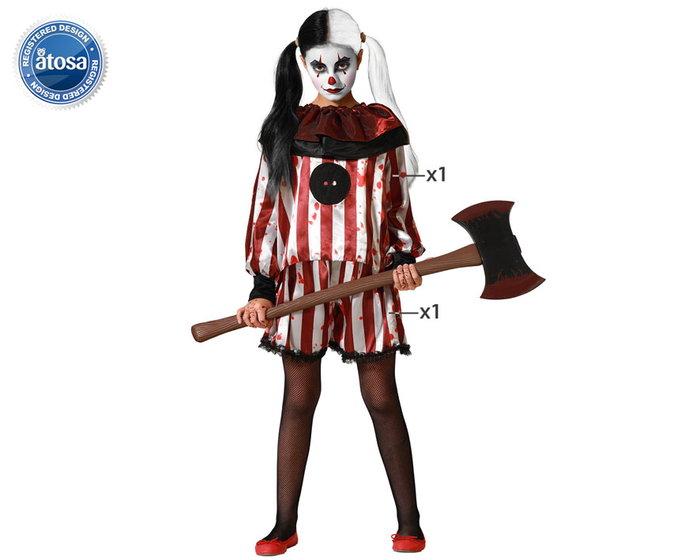BigBuy Carnival Déguisement Clown Rouge pour Enfant 5-6 Ans