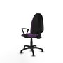 Chaise Algarra Contact permament de base Tissu Pourpre Structure polyamide noire Accoudoirs fixes Sans appui-tête Patins de chaises