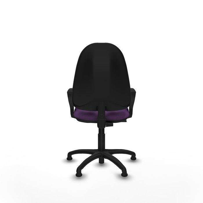 Chaise Algarra Contact permament de base Tissu Pourpre Structure polyamide noire Accoudoirs fixes Sans appui-tête Patins de chaises