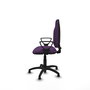 Chaise Algarra Contact permament de base Tissu Pourpre Structure polyamide noire Accoudoirs fixes Sans appui-tête Patins de chaises