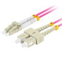 Lanberg Câble Fibre Optique Multimode OM4 LC/SC 1m Violet - LSZH