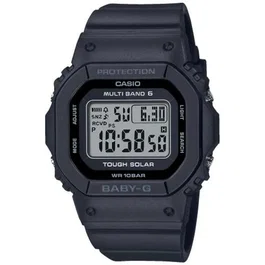 Casio Baby-G Urban - Montre homme digitale à fonction solaire, résistante aux chocs avec bracelet plastique noir et calendrier automatique