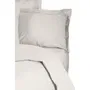 Ensemble de lit 5 pieces - Housse de couette renforcee 220 x 240 cm + 2 taies d'oreiller 60 x 60 cm - 100% coton 155 fils - Blanc - King Size
