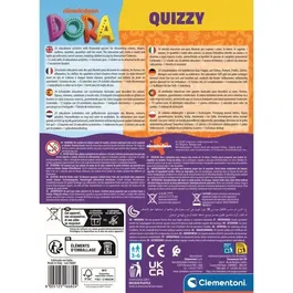 Clementoni Quizzy Dora l'Exploratrice - Jeu Éducatif Interactif avec Stylo Électronique et Cartes - Pour Enfants de 3 Ans et Plus