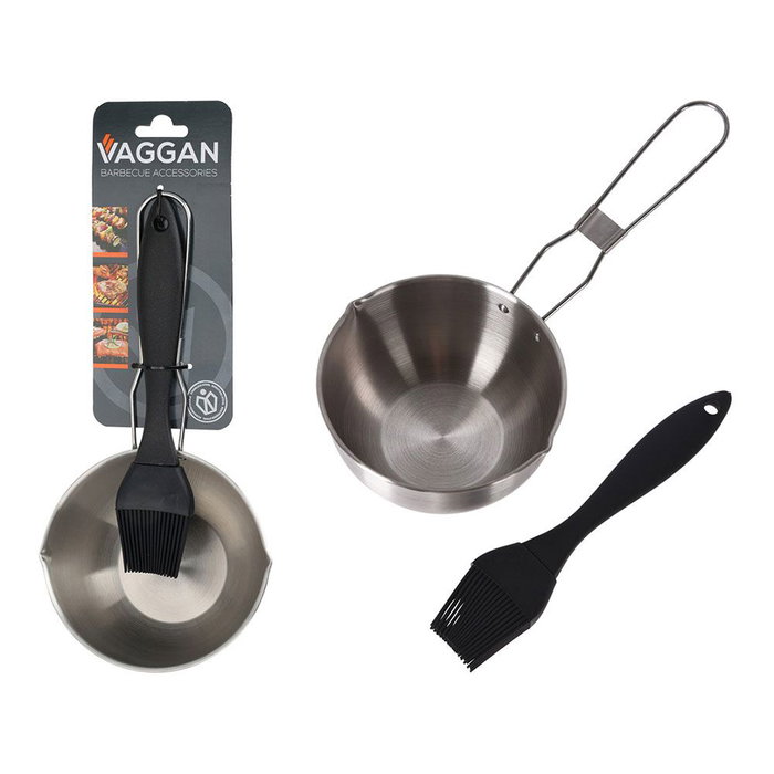 Ustensiles pour barbecues Lifetime Acier inoxydable Pinceau en silicone pour barbecue Ustensiles pour barbecues Lifetime Acier inoxydable Pinceau en silicone pour barbecue
