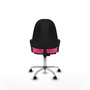 PIQUERAS Y CRESPO Chaise de bureau Algarra, similicuir rose, piètement chromé