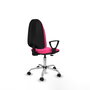 PIQUERAS Y CRESPO Chaise de bureau Algarra, similicuir rose, piètement chromé