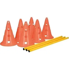 TRIXIE Lot de 3 activités d'obstacle pour chien - Ø 23 x 30 cm - 78 cm de hauteur - Orange et jaune