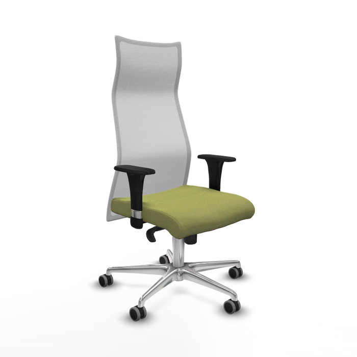Piqueras y Crespo Chaise de Bureau Albacete avec Mécanisme Synchrone, Vert Olive et Blanc Piqueras y Crespo Chaise de Bureau Albacete avec Mécanisme Synchrone, Vert Olive et Blanc