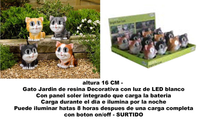 Chat décoratif Altuna Jardin en résine 16 cm surtido Chat décoratif Altuna Jardin en résine 16 cm surtido