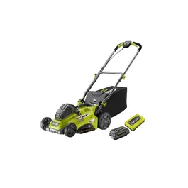 Ryobi Tondeuse Électrique Portative 36V RLM36X41H50G, Diamètre de Coupe 40 cm avec Fonctions Ramassage et Mulching, Batterie Lithium 5.0 Ah et Chargeur 1.7 A Inclus