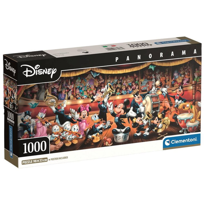 Clementoni Puzzle Panorama Disney Orchestra 1000 pièces