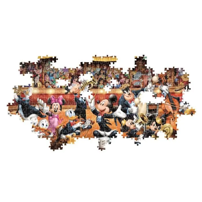 CLEMENTONI Compact 1000 Pièces Panorama Disney Orchestra - Puzzle 98 x 33 cm avec Poster, Boîte Compacte CLEMENTONI Compact 1000 Pièces Panorama Disney Orchestra - Puzzle 98 x 33 cm avec Poster, Boîte Compacte