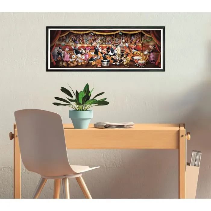 CLEMENTONI Compact 1000 Pièces Panorama Disney Orchestra - Puzzle 98 x 33 cm avec Poster, Boîte Compacte CLEMENTONI Compact 1000 Pièces Panorama Disney Orchestra - Puzzle 98 x 33 cm avec Poster, Boîte Compacte