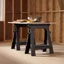 Stanley STST1-70713 Lot de 2 tréteaux pliables professionnels, charge 450kg, longueur 70cm, noir, garantie 2 ans