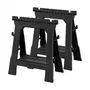 Stanley STST1-70713 Lot de 2 tréteaux pliables professionnels, charge 450kg, longueur 70cm, noir, garantie 2 ans