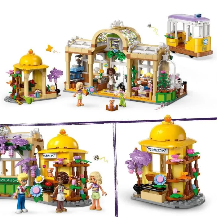 Lego Friends 42671 - Jeu de Construction Café des Plantes et Kiosque à Fleurs, Ensemble Créatif pour Enfants dès 9 ans