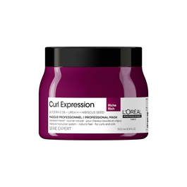 L'Oréal Professionnel Série Expert Curl Expression Rich Masque Crème Hydratant Intense Glycérine 2,5% + Urée H + Graine d'Hibiscus, 500 ml