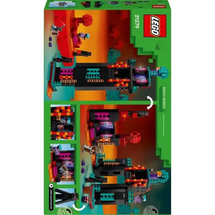 LEGO Minecraft 21279 La Tour de l'Enderman - Jeu de Construction avec 867 Pièces, Figurines Enderman et Forteresse pour Enfants Dès 9 Ans