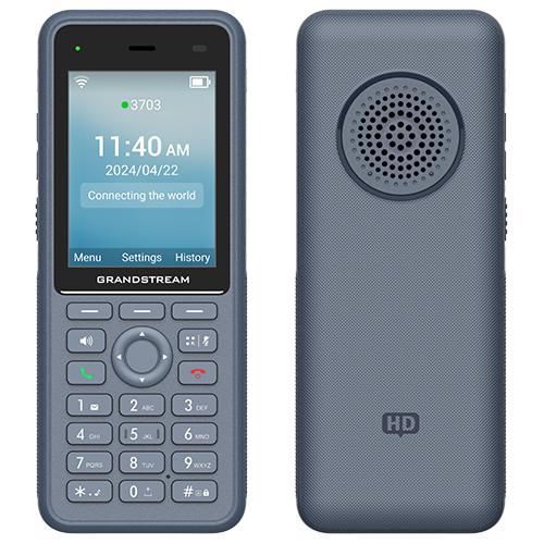 Grandstream WP836 - Téléphone IP sans fil Wi-Fi 6 robuste avec autonomie de 10h, 3000 mAh, Bluetooth, port USB-C et certification IP69K