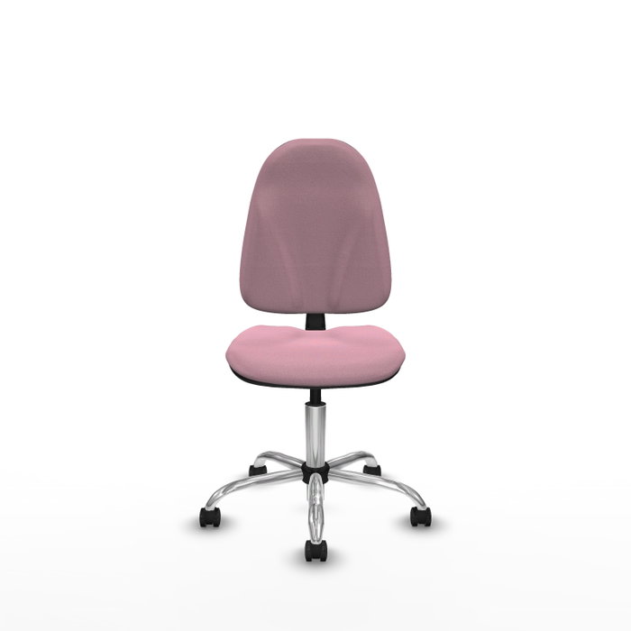 PIQUERAS Y CRESPO Chaise de bureau Algarra, tissu rose, base chromée sans accoudoirs PIQUERAS Y CRESPO Chaise de bureau Algarra, tissu rose, base chromée sans accoudoirs