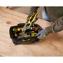 Stanley 1-93-330 Ceinture Porte-Outils avec 4 Compartiments, Renforcée aux Rivets Métalliques, 2 Poches Latérales et Grande Poche Centrale