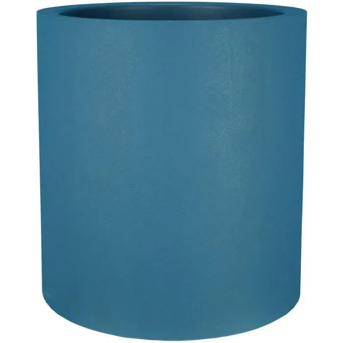 Riviera Pot de fleurs rond RIVIERA GRANIT, plastique, diametre 49 cm x hauteur 53.5 cm, bleu Riviera Pot de fleurs rond RIVIERA GRANIT, plastique, diametre 49 cm x hauteur 53.5 cm, bleu