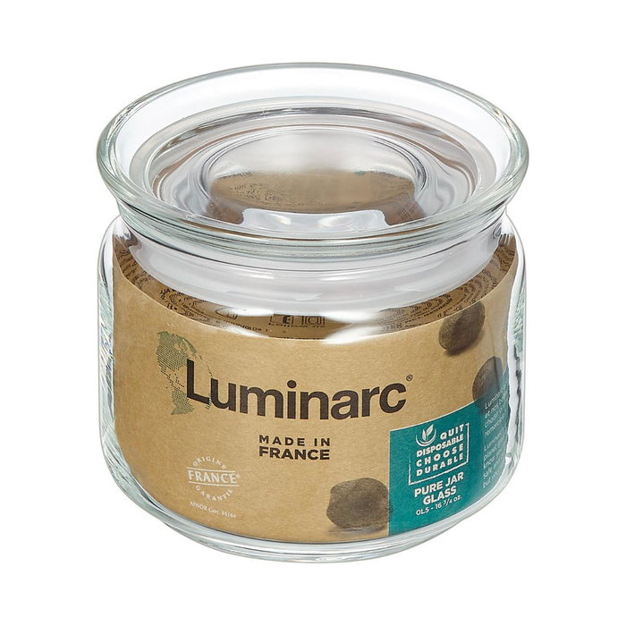 Tarro Hermetico con Tapa Vidrio Pav Luminarc 0,5 L Tarro Hermetico con Tapa Vidrio Pav Luminarc 0,5 L
