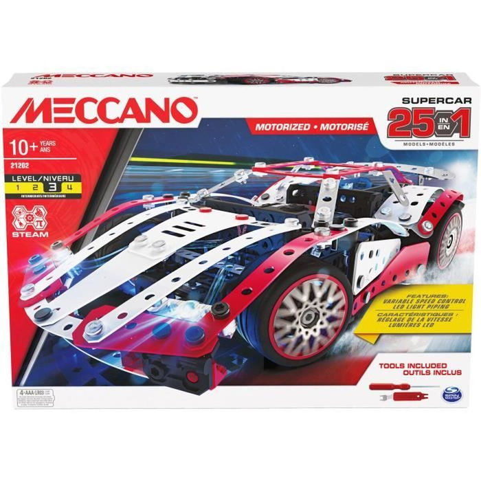 Bandai Meccano Supervoiture 25 en 1 Bandai Meccano Supervoiture 25 en 1