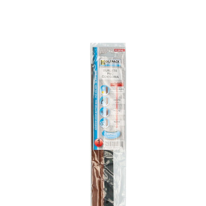 WOLFPACK LINEA PROFESIONAL Bas de porte PVC Sapelli à caoutchouc 1 mètre